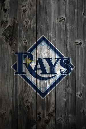 Tampa Bay Rays Emblem On Wood Wallpaper