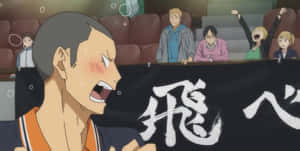Tanaka Ryunosuke Powerful Spike In Action Wallpaper