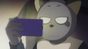 Tanaka Watching Odd Taxi Wallpaper