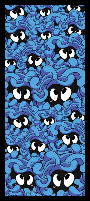 Tangela Faces Pattern Wallpaper