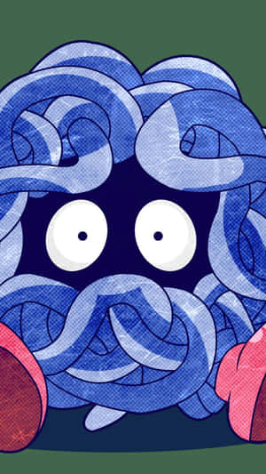 Tangela Pop Art Style Portrait Wallpaper
