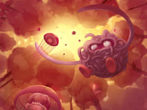 Tangela With Swimming With Jellyfish Wallpaper