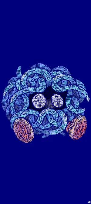 Tangela Word Cloud Art Wallpaper