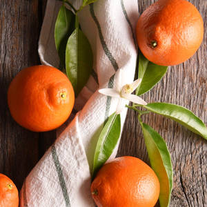 Tangelo Fruits Flower Display Wallpaper