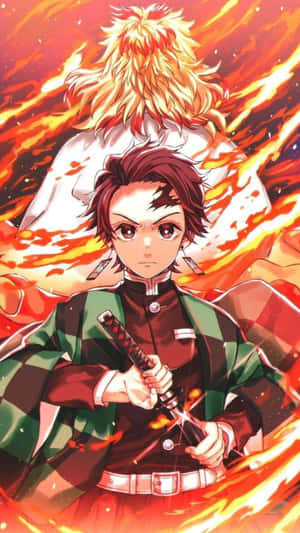 Tanjiro Kamado Demon Slayer Fire Pfp Wallpaper