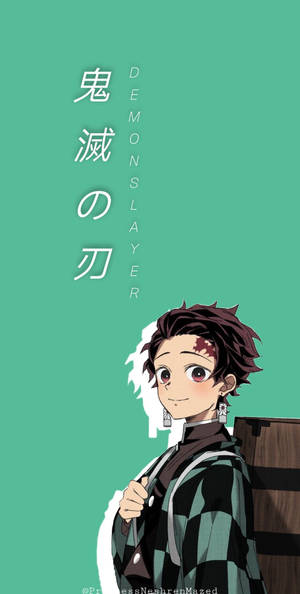 Tanjiro With Bag Demon Slayer Iphone Wallpaper