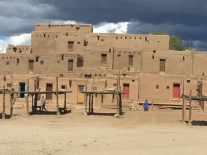 Taos Pueblo Native American Houses Wallpaper