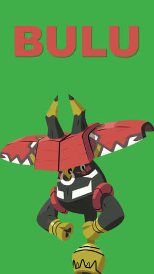 Tapu Bulu Green Background Phone Wallpaper