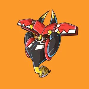 Tapu Bulu Orange Background Mobile Wallpaper