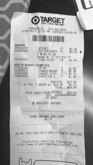 Target Receipt Wallpaper