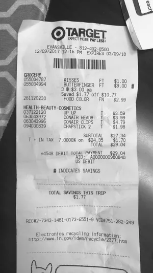 Target Receipt Wallpaper