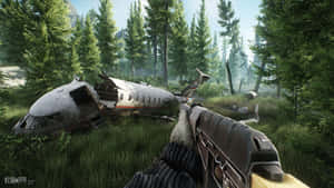 Tarkov Woods Helicopter Crash Site Wallpaper