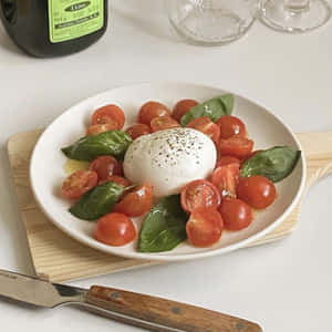 Tasty Breakfast With Toast, Orange Juice, And Fresh Berries Wallpaper