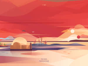 Tatooine; A Remote And Arid Desert Planet Wallpaper