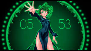 Tatsumaki - A Powerful Hero In Action Wallpaper