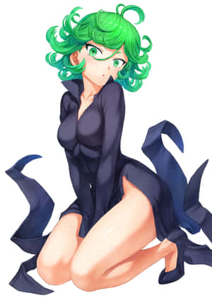 Tatsumaki Unleashing Her Psychic Powers Wallpaper