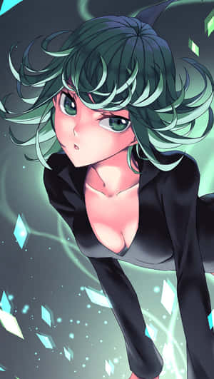 Tatsumaki Unleashing Her Psychic Powers Wallpaper