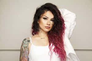 Tattooed Artistwith Pink Hair Wallpaper