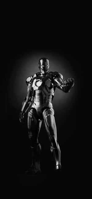 Taunting Iron Man Black And White Wallpaper