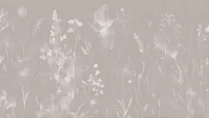 Taupe Floral Pattern Wallpaper