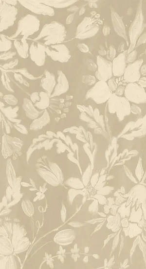 Taupe Floral Pattern Design Wallpaper