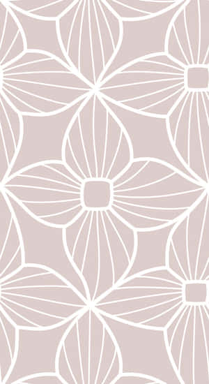 Taupe Floral Pattern Design Wallpaper