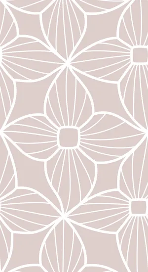 Taupe Floral Pattern Design Wallpaper