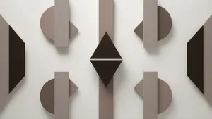 Taupe Geometric Wall Art Wallpaper