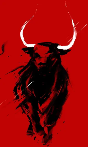 Taurus Red Painting Wallpaper