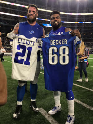 Taylor Decker And Ezekiel Elliott Wallpaper