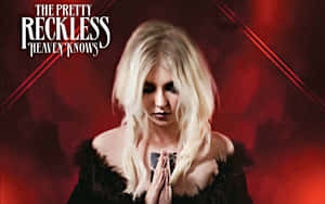 Taylor Momsen In Black Dress As Singer Of Pretty Reckless Band Wallpaper