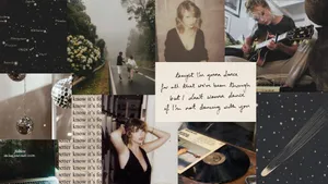 Taylor Swift Aesthetic Collage Wallpaper