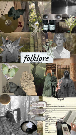 Taylor Swift Folklore Aesthetic Collage.jpg Wallpaper