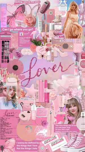 Taylor Swift Lover Aesthetic Collage Wallpaper