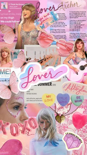 Taylor Swift Lover Collage Wallpaper