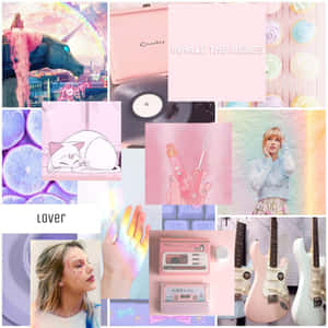 Taylor Swift Pink Aesthetic Collage Wallpaper