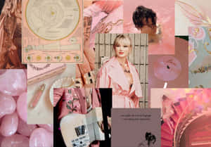 Taylor Swift Pink Aesthetic Collage Wallpaper