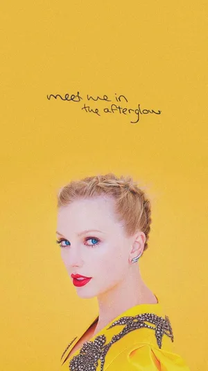 Taylor Swift Yellow Backdrop Afterglow Wallpaper