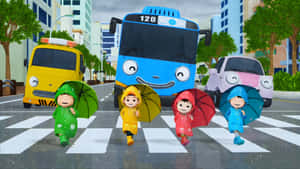 Tayo The Little Bus Characters Wallpaper