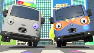 Tayo The Little Bus Police Friends Wallpaper