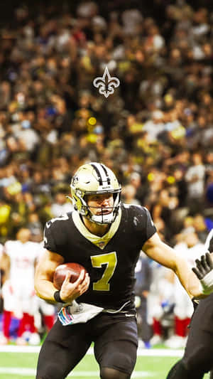 Taysom Hill New Orleans Saints Action Shot Wallpaper