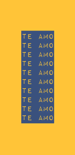 Te Amo Minimalist Design Spanish Love Statement Wallpaper