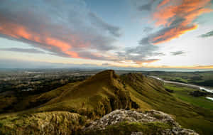 Te Mata Peak Sunset_ Hastings N Z Wallpaper