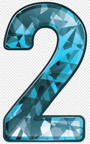 Teal Blue Crystal Number 2 Wallpaper