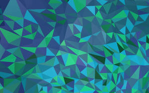 Teal Polygon Art Wallpaper