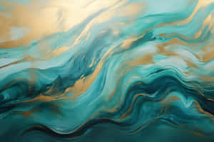 Tealand Gold Marble Texture Wallpaper