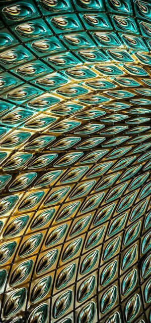 Tealand Gold Patterned Facade Wallpaper