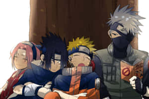 Team 7 Of Naruto Unites In The Face Of Danger. Wallpaper