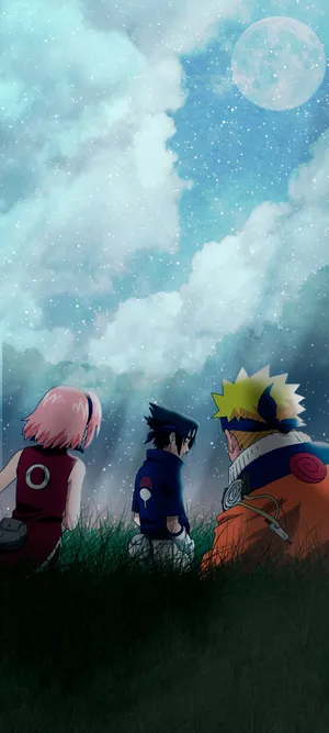 Team 7 Sky Naruto Iphone Wallpaper