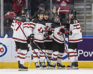 Team Canada Hockey Celebration Wallpaper